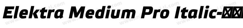 Elektra Medium Pro Italic字体转换